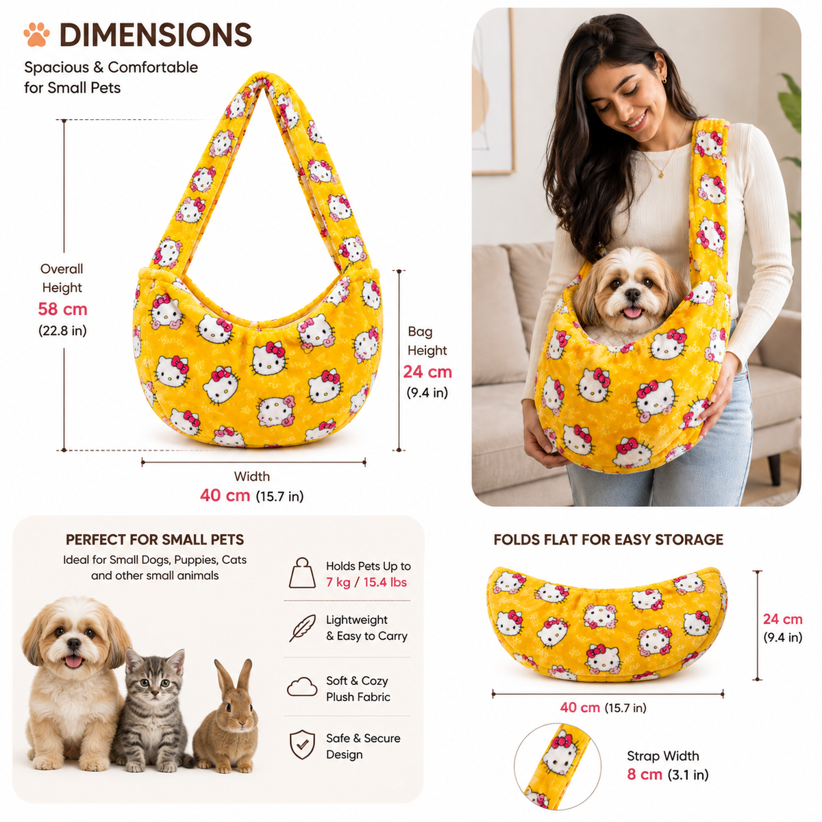 SnuggleGo Pet Carrier Sling Style 2 – view 5