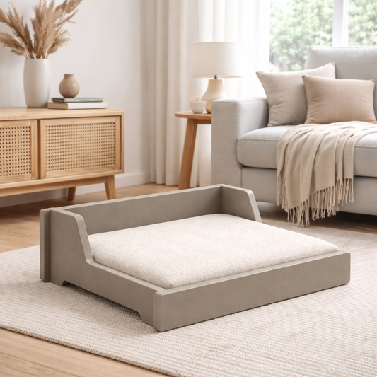 Luxe Raised Pet Bed Mocha Brown – view 2