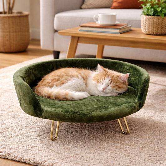 Plush Luxe Pet Bed Dark Green – view 2