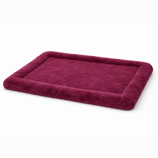 Plush Pet Floor Mat Burgundy – view 2
