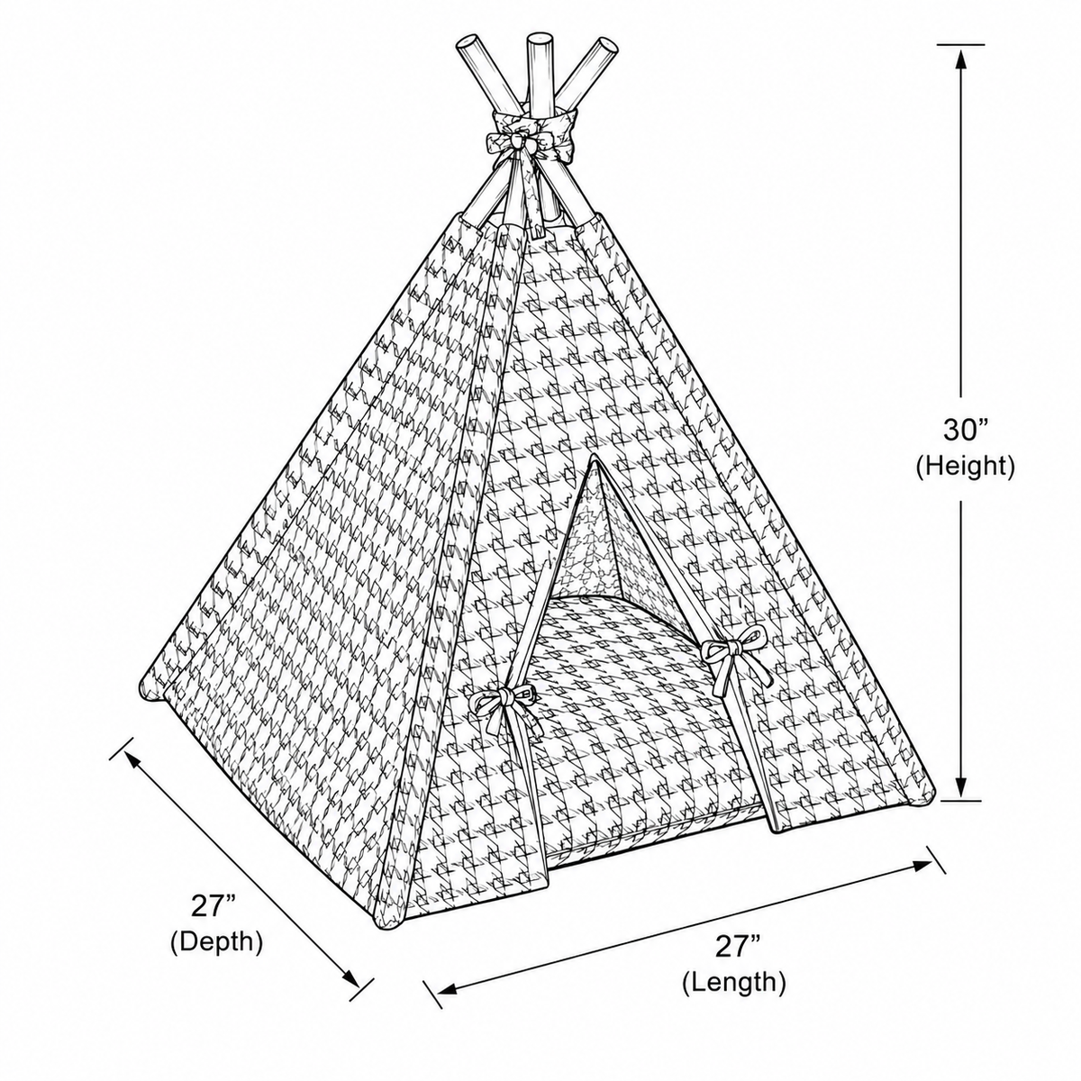Arctic Quilt Pet Teepee – view 5