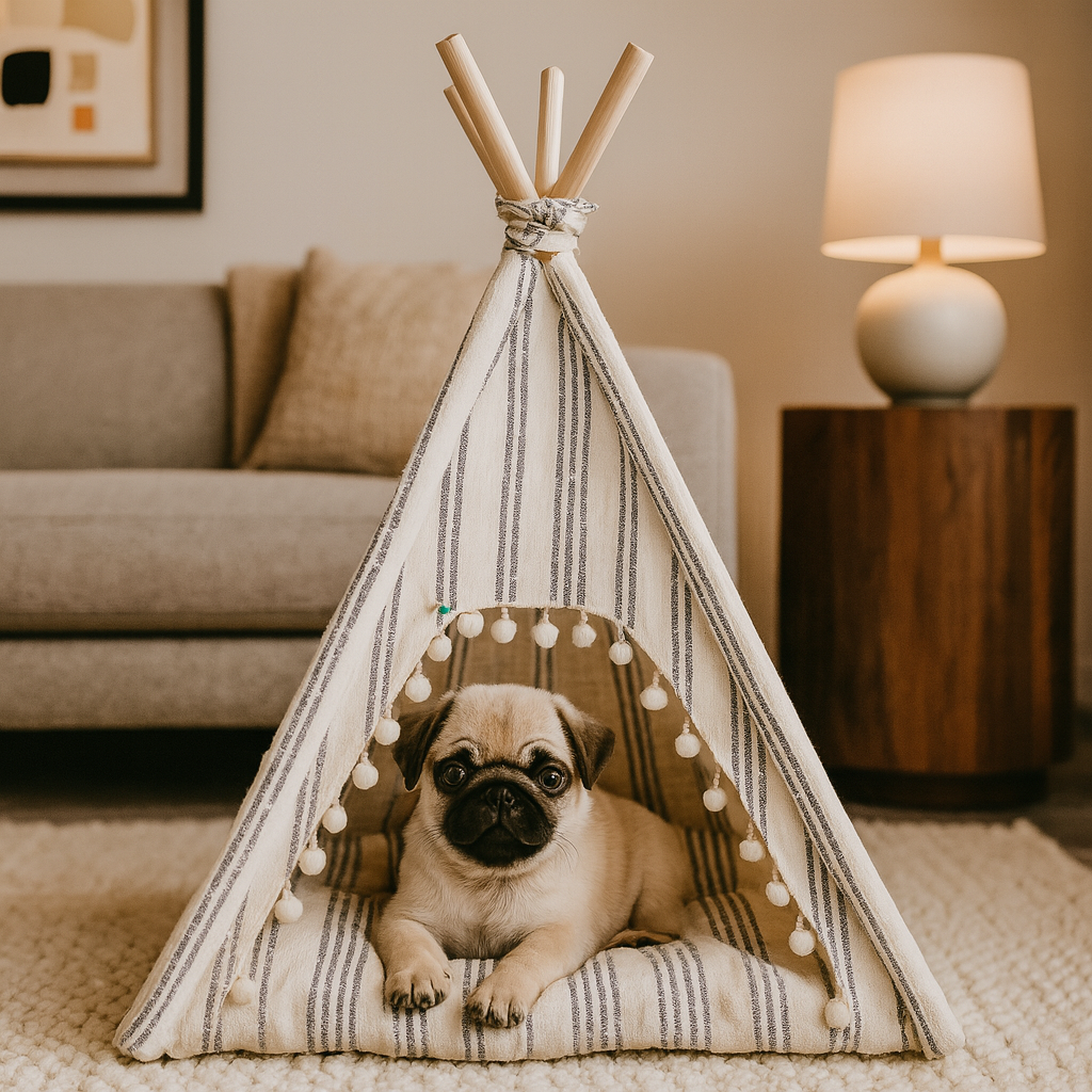 Nordic Stripe Pet Tent