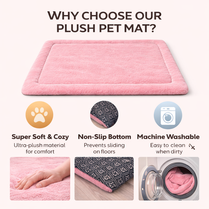 Plush pet floor mat – size guide