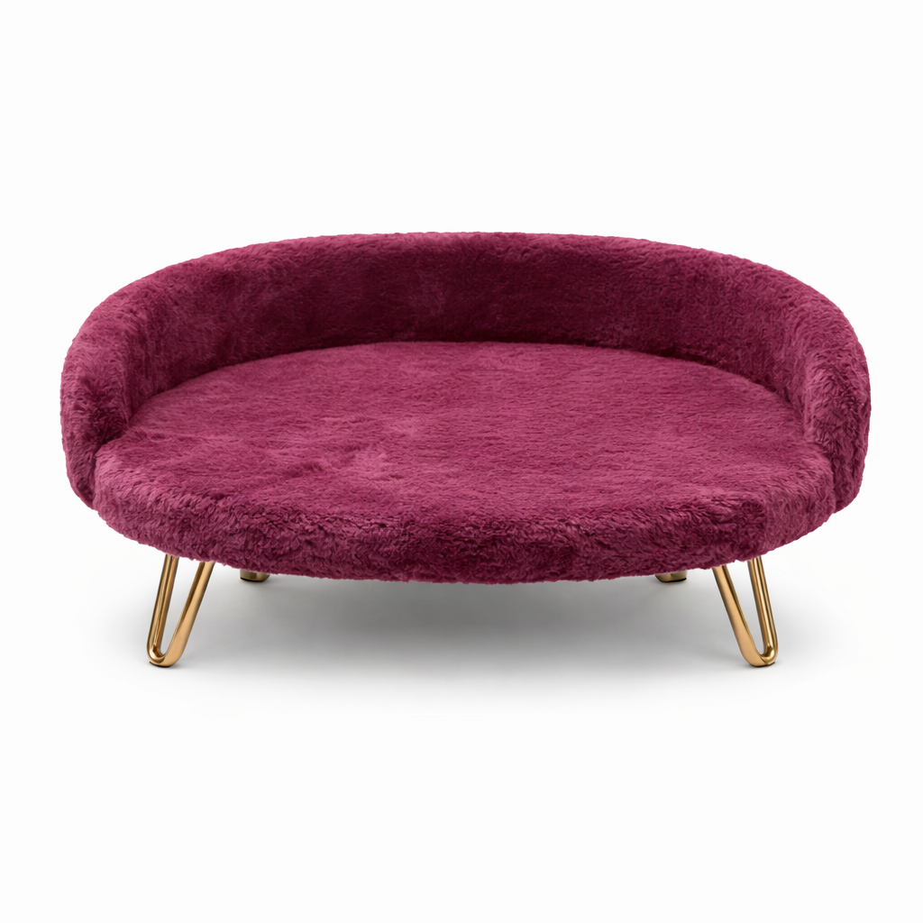 Burgundy Sofa Pet Bed – view 3