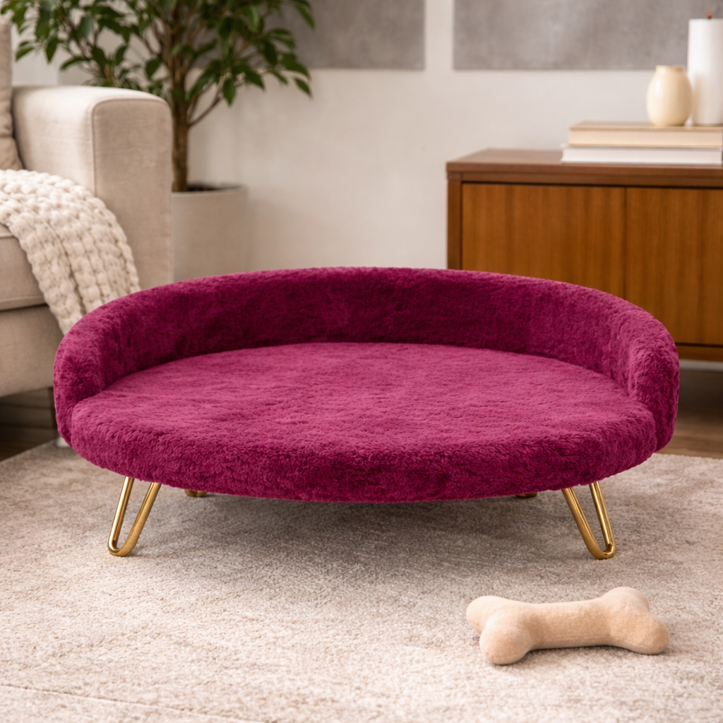 Burgundy Sofa Pet Bed – view 2