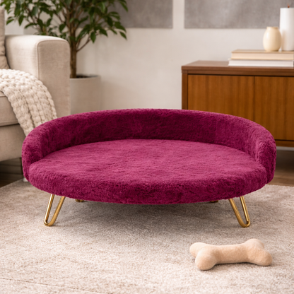 Burgundy Sofa Pet Bed – view 2