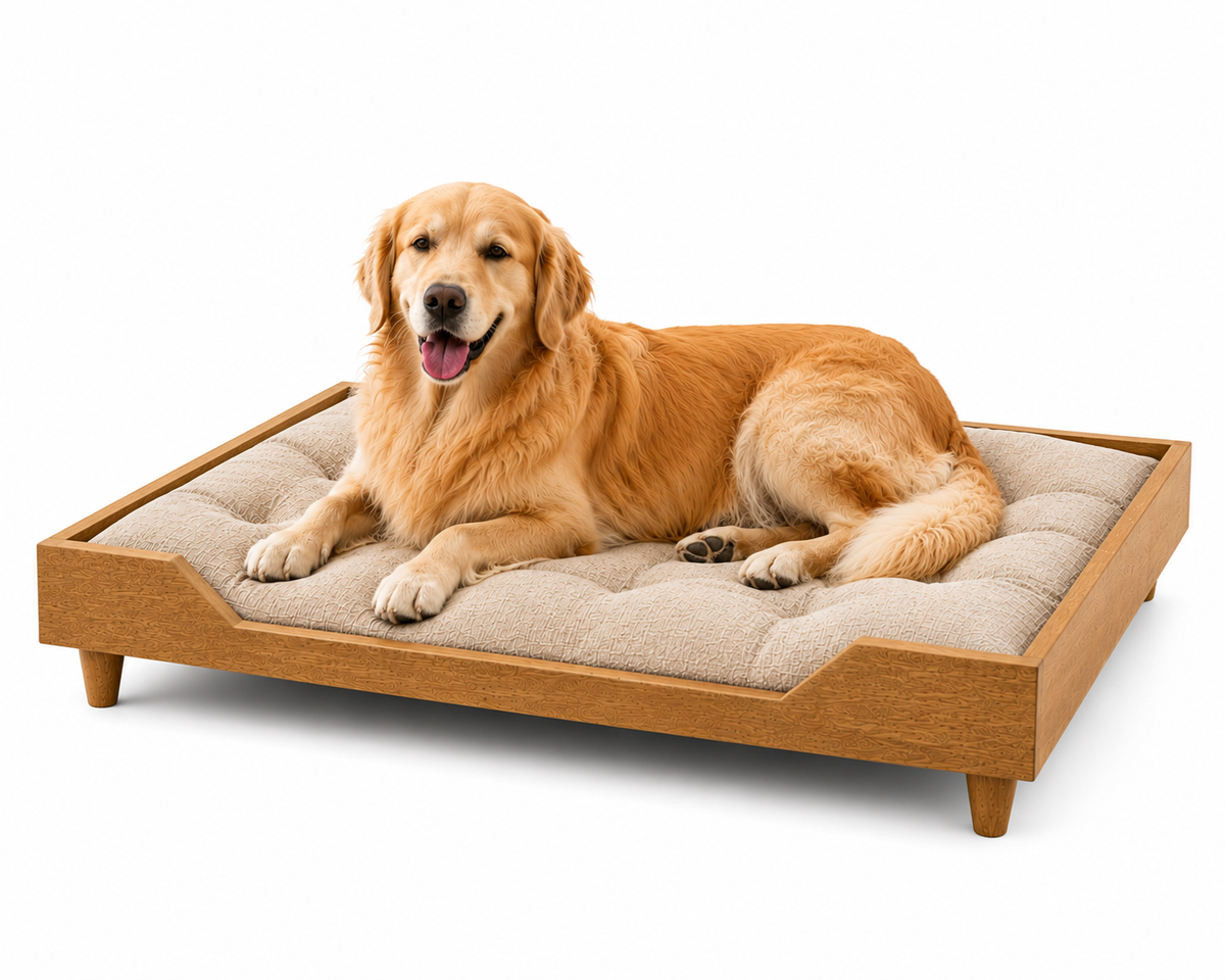 Wooden Orthopedic Pet Bed – view 2