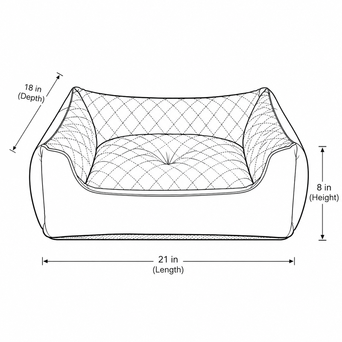 CloudNest Quilted Pet Bed – view 5