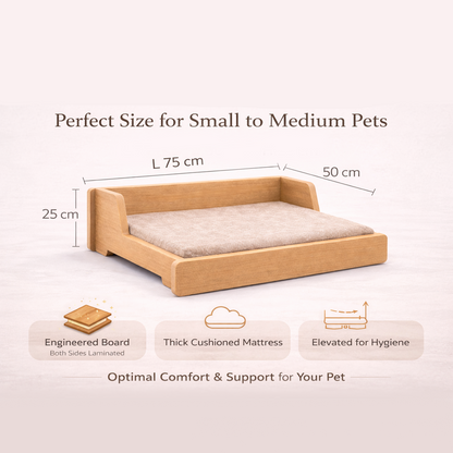 SmartLivin wooden pet bed – features and dimensions