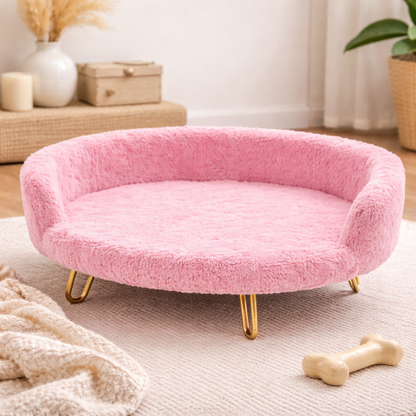 Plush Luxe Pet Bed Light Pink – view 2