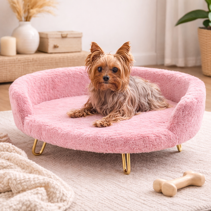 Plush Luxe Pet Bed – Light Pink