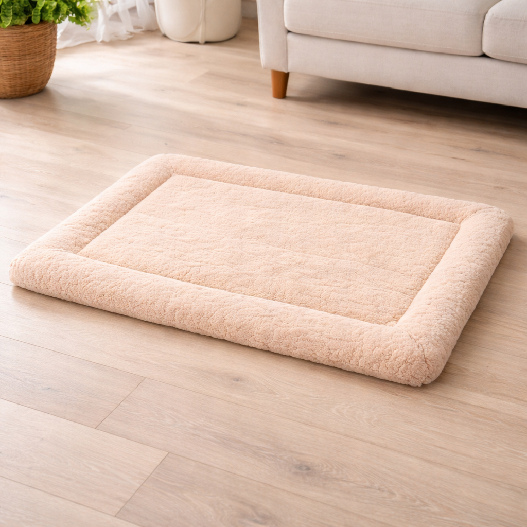 Plush Pet Floor Mat Light Beige – view 2