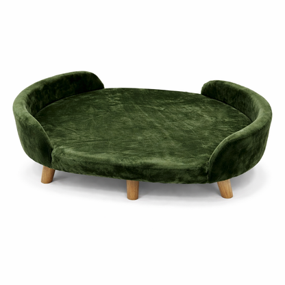 Raised Dog Sofa Bed Forest Green – view 3