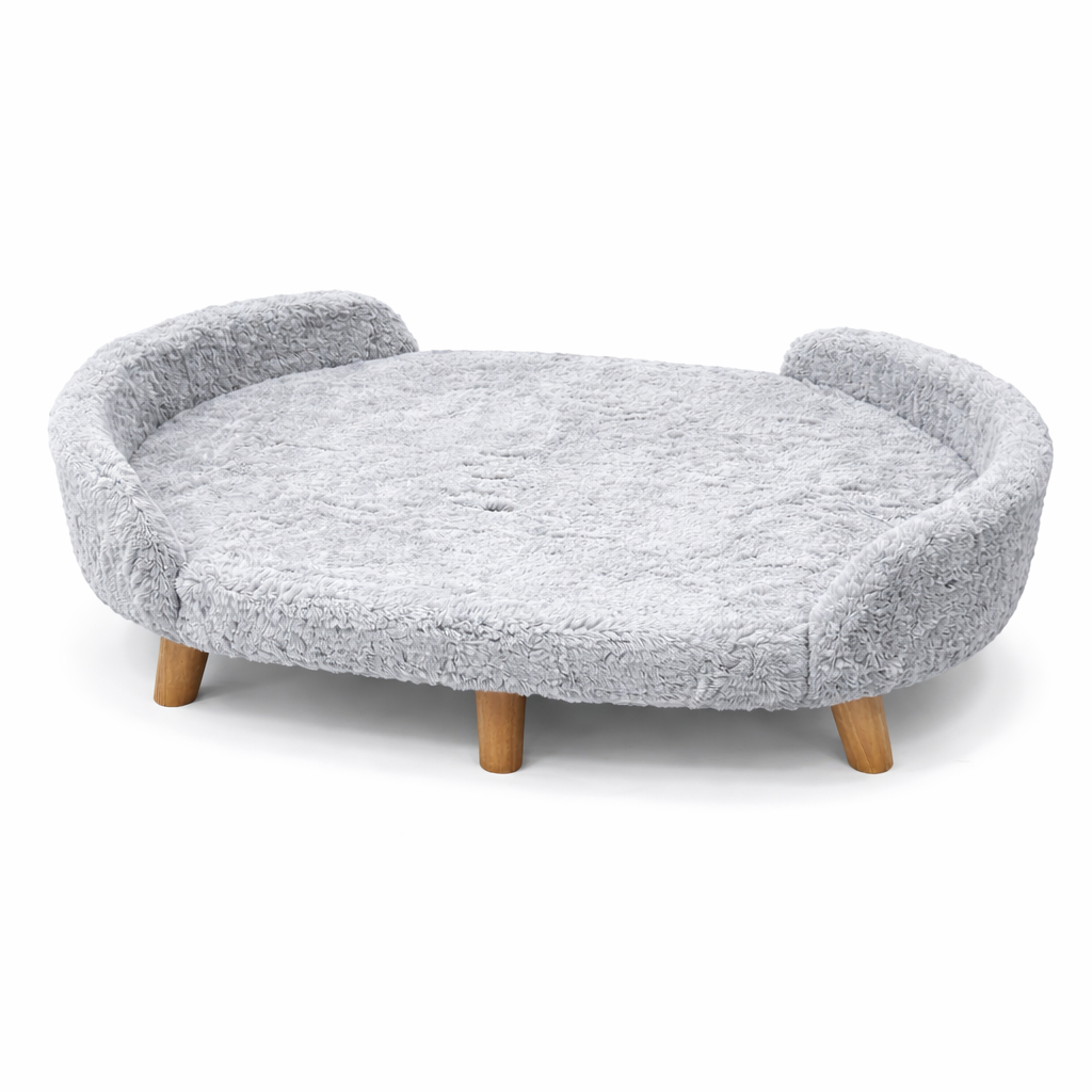 Raised Dog Sofa Bed Dove Grey – view 3