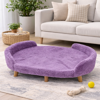 Raised Dog Sofa Bed Lavender – view 2