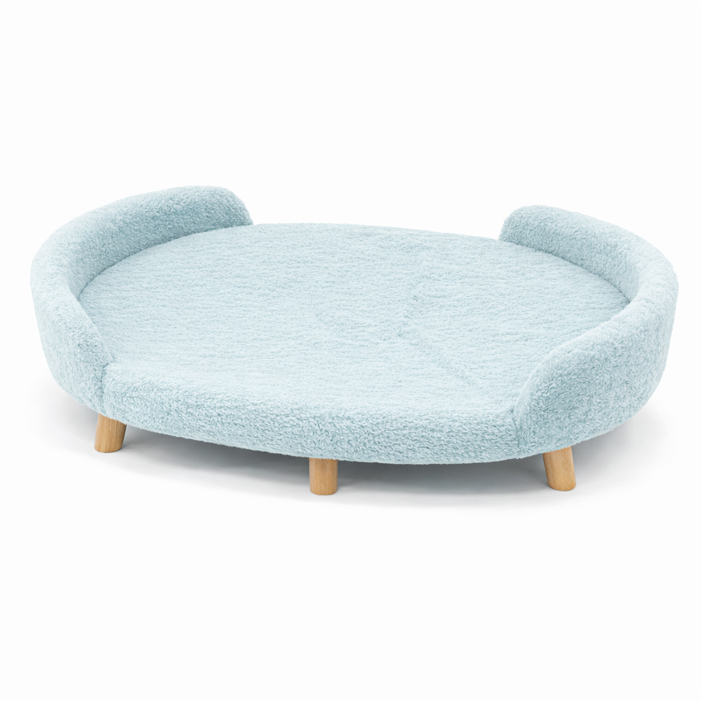 Raised Dog Sofa Bed Aqua Blue – view 2