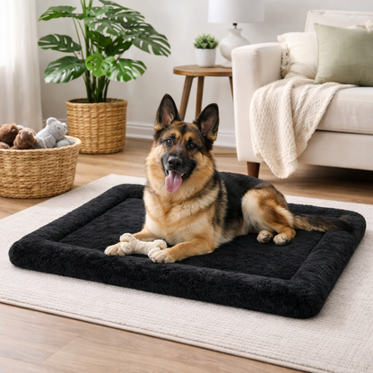 Ultra-Soft Plush Pet Floor Mat – Black