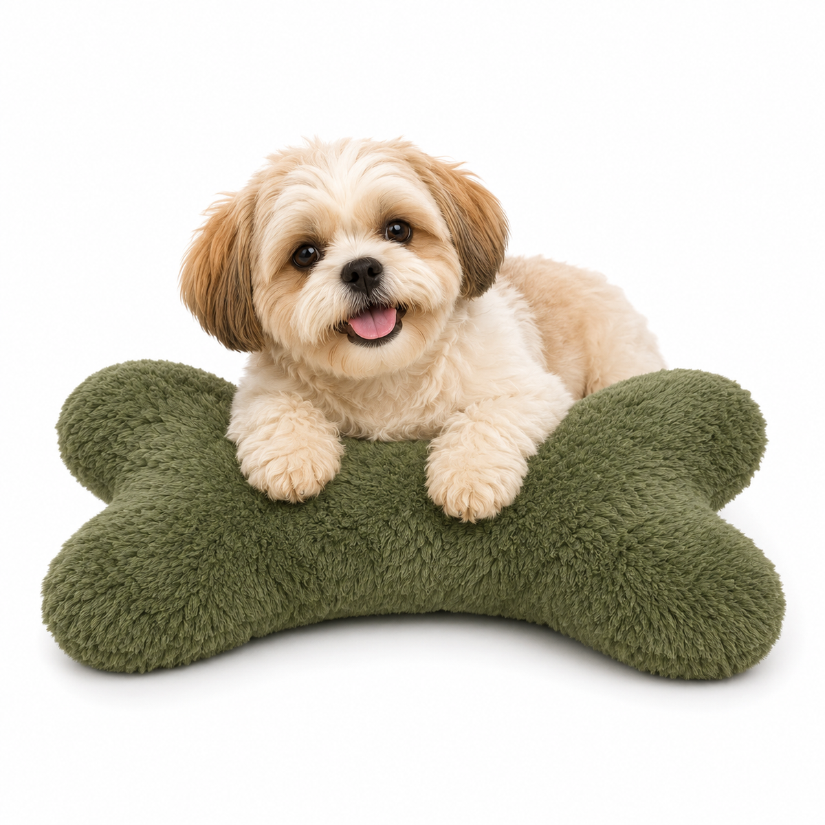 Ultra Soft Bone Shape Pet Pillow – Hunter Green
