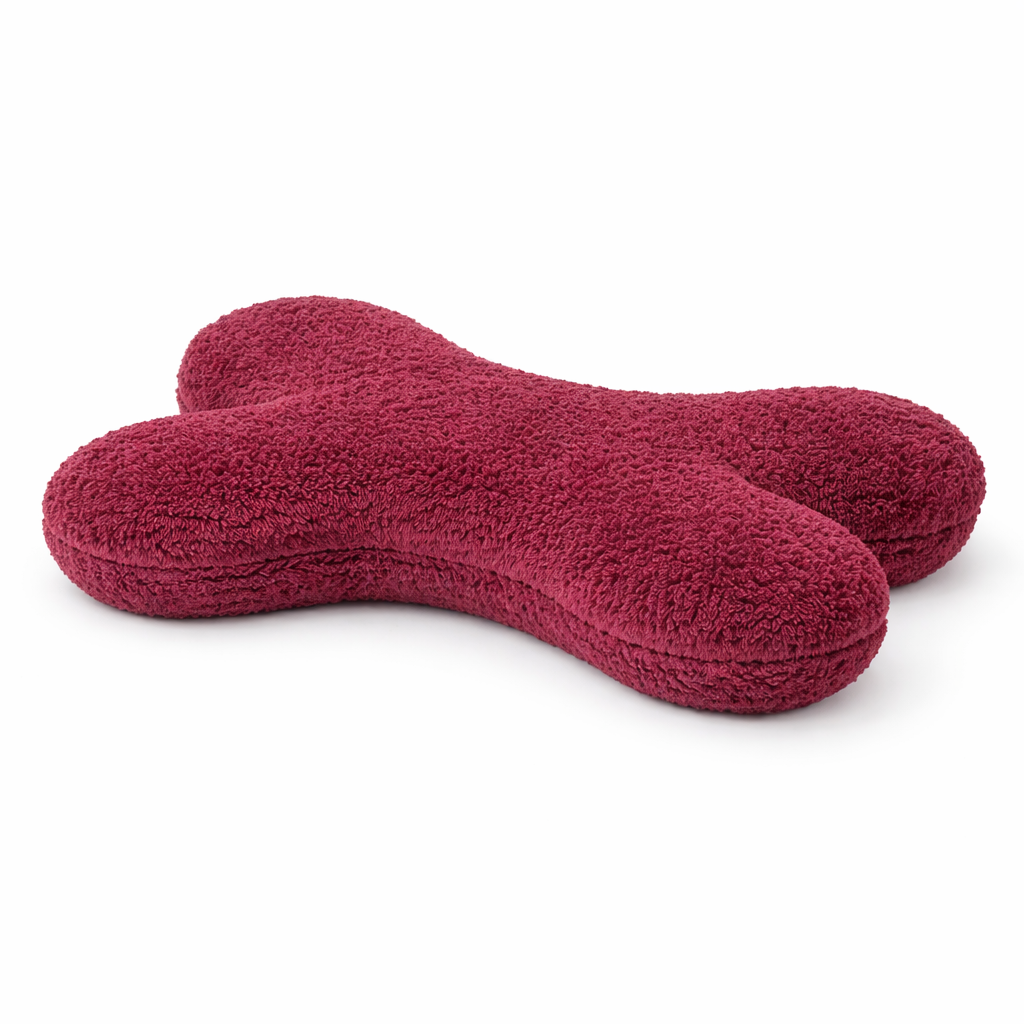 Bone Shape Pet Pillow Burgundy – view 2