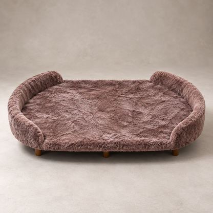 Luxe Raised Pet Sofa Bed for Large Dogs – Dusty Mauve | XL, XXL & XXXL Sizes