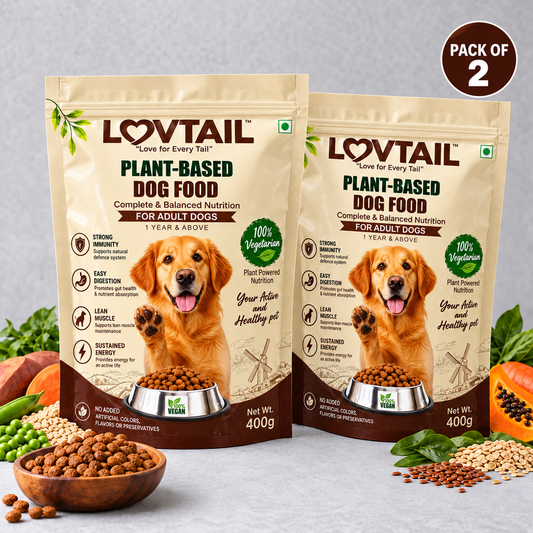 Adult Dog Food | 100% Vegetarian | Plant-Based | 400g x 2 pack