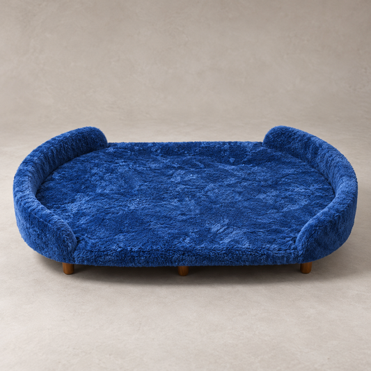 Luxe Raised Pet Sofa Bed for Large Dogs – Indigo Blue | XL, XXL & XXXL Sizes