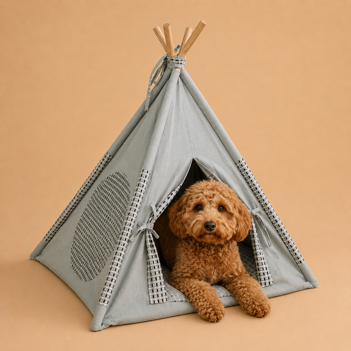 CloudNest Quilted Pet Teepee – view 2