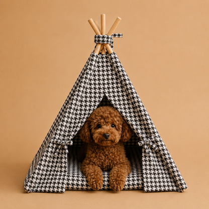 Monochrome Luxe Pet Teepee – view 2