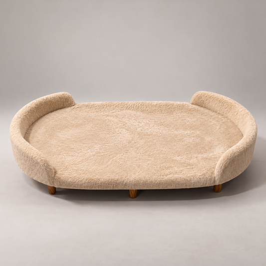 Luxe Raised Pet Sofa Bed for Large Dogs – Ivory Beige | XL, XXL & XXXL Sizes