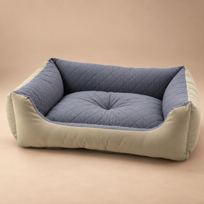 Quilted Rectangular Pet Bed for Dogs & Cats