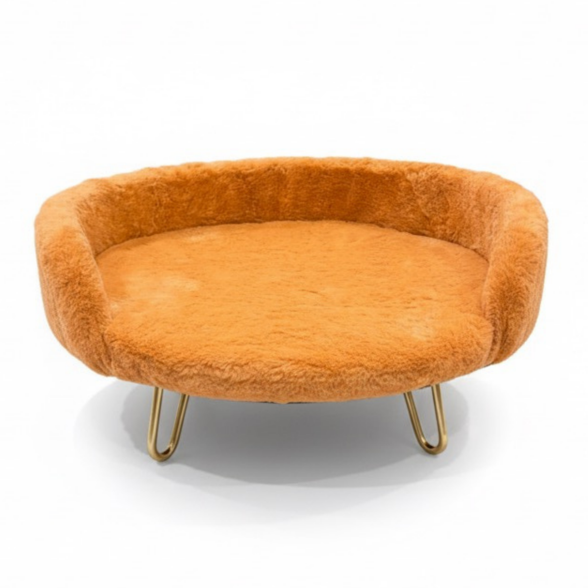 Plush Luxe Pet Bed Burnt Orange – view 3