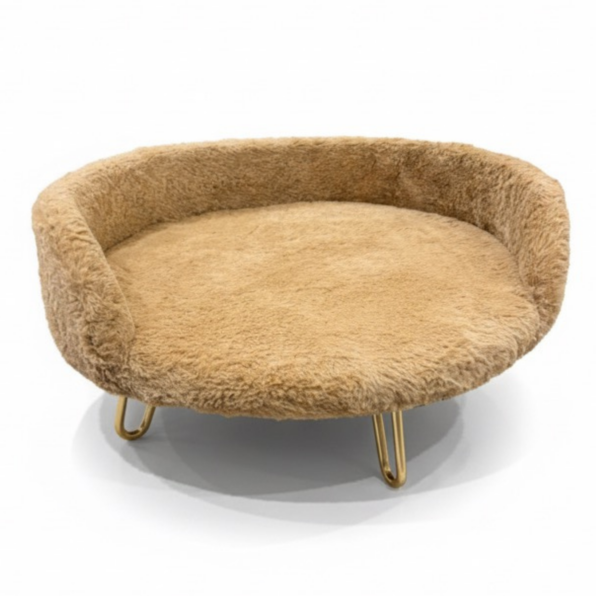 Plush Luxe Pet Bed Camel Beige – view 2