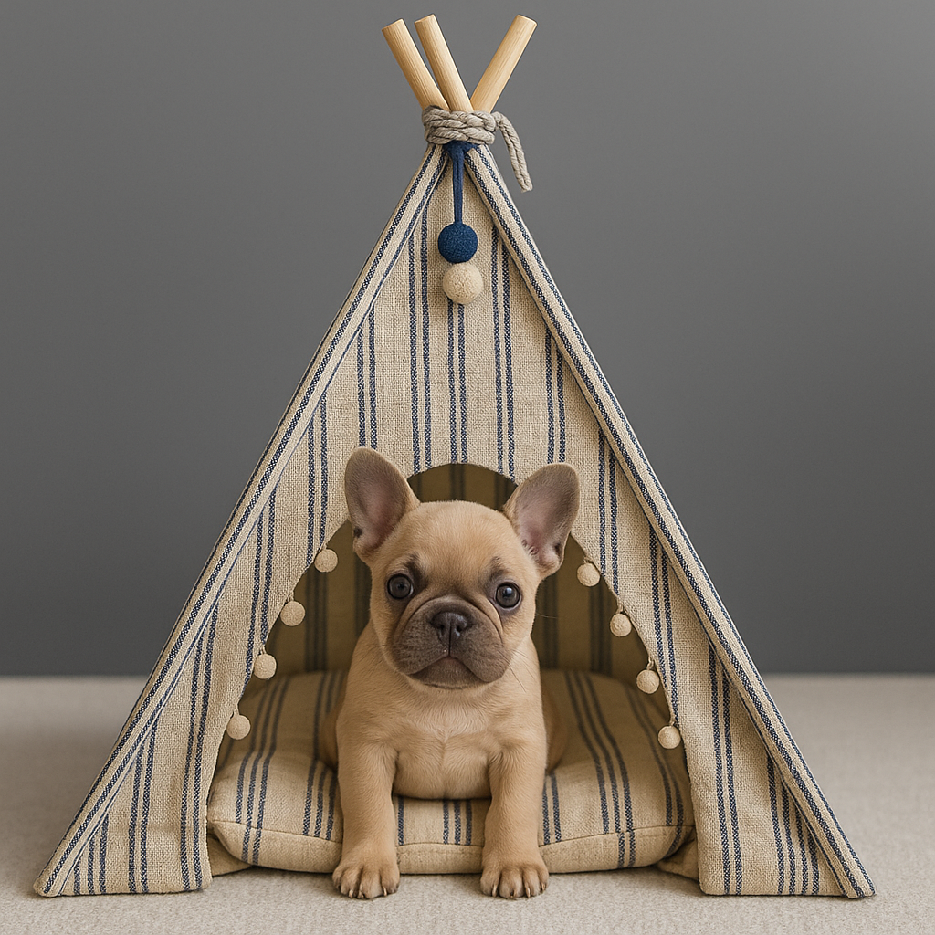 Coastal Stripe Pet Tent – view 2