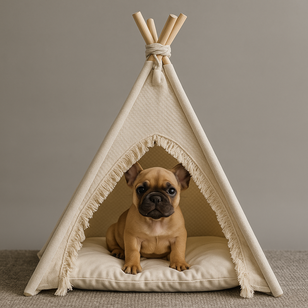 Ivory Fringe Pet Tent – view 2